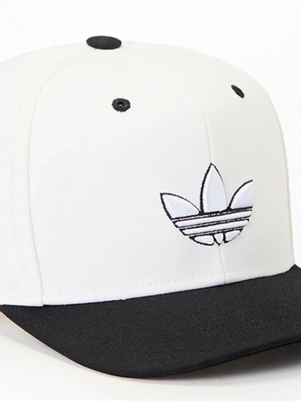 adidas White and Black Trefoil Snapback Hat